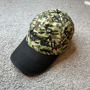 vtg Snap On Camo Baseball Cap mens Embroidered Logo Black Brim k products hunt